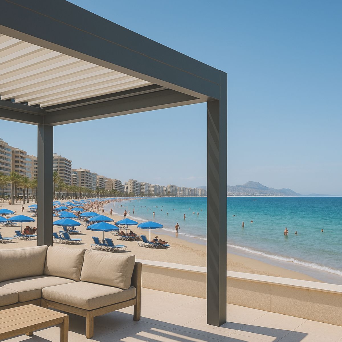 Toldos y Pérgolas para la Playa de San Juan en Alicante
