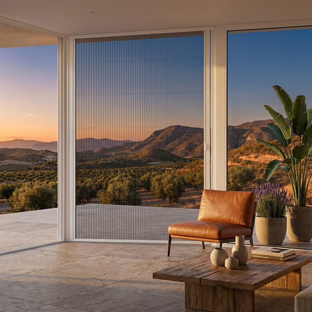 Mosquitera plisada a medida