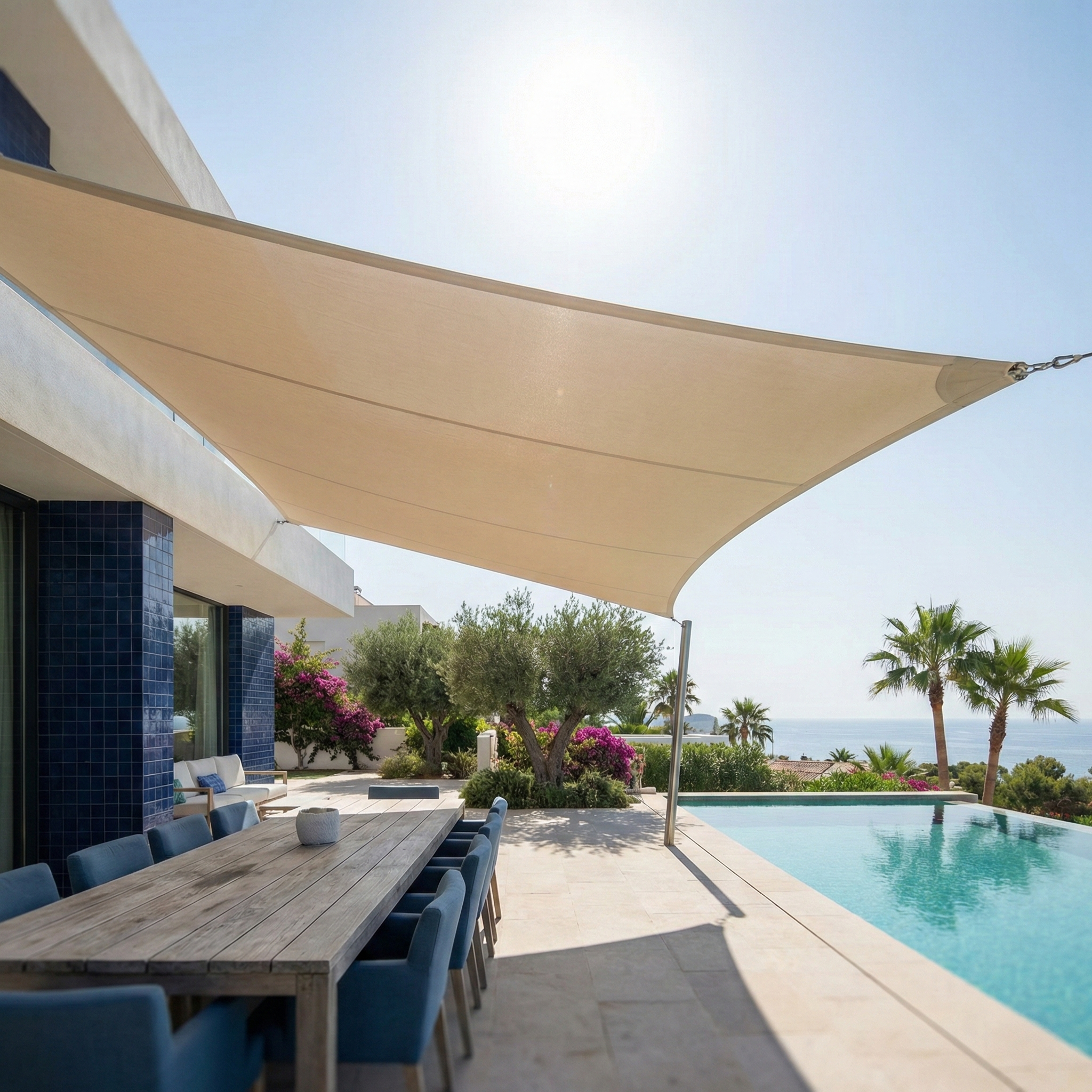 Pérgola de lona tensada en Alicante