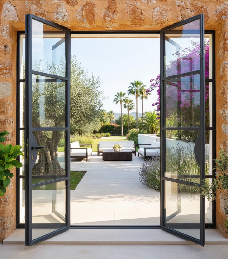 Puerta exterior de aluminio en Alicante