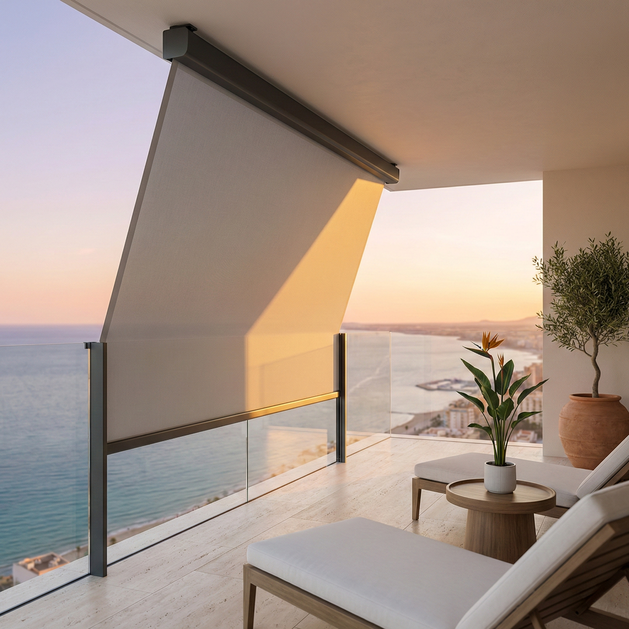 Toldo vertical para balcones en Alicante